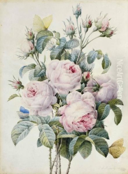 Bouquet De Roses Et Papillons - view 1