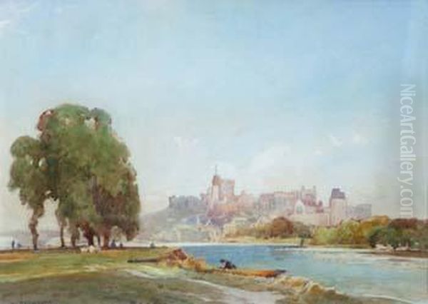 Windsor Castle From Eton Playing Fields - view 1