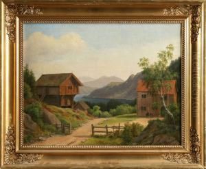Norsk Fjord Med Hus