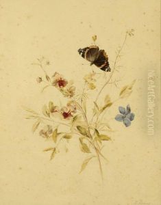 Flowering Branches With A Butterfly