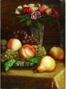 Nature Morte Aux Fleurs Et Aux Fruits by Hendrik Reekers