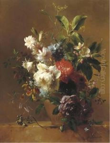 An Exuberant Still Life With Flowers - view 1