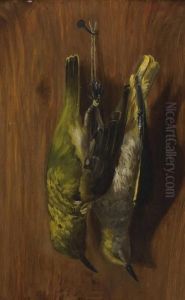 Stillleben Mit Zwei Erlegten Vogeln by Johannes Jun Reekers