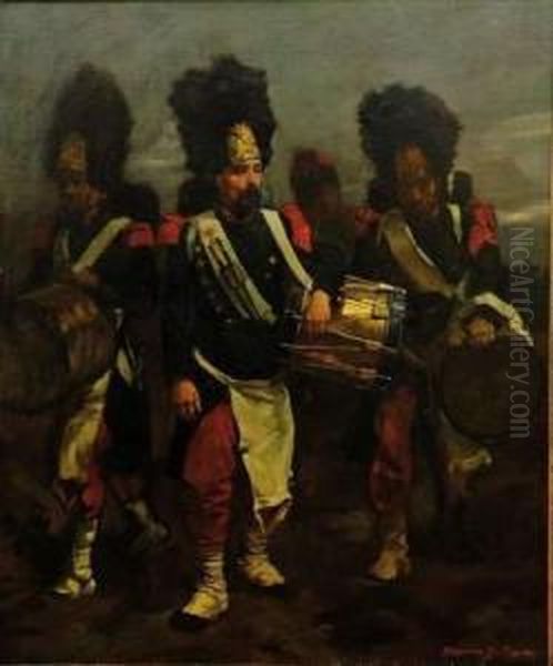 Trois Tambours Des Grenadiers A Pied De La Garde Imperiale Du Second Empire - view 1