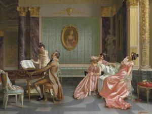 The Recital Signed 'v Reggianini'