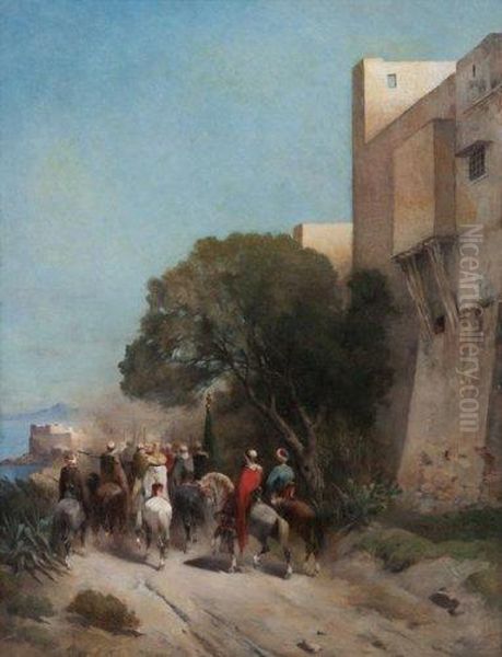 Cavaliers Arabes Entrant Dans La Ville - view 1