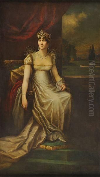 Portrait De Sa Majeste L'imperatrice Josephine Portant Sa Grandeparure De Diamants - view 1