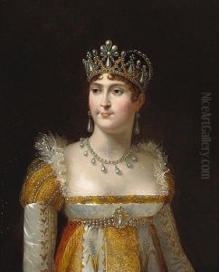 A Portrait Of Empress Josephine by Jean-Baptiste Regnault