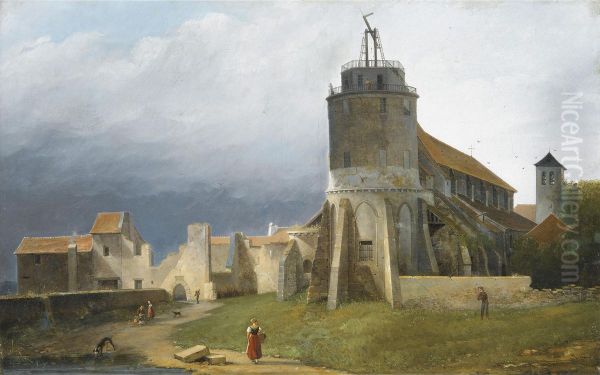 Vue De L'eglise Saint-pierre De Montmartre, Avec Le Telegrapheoptique De Chappe - view 1