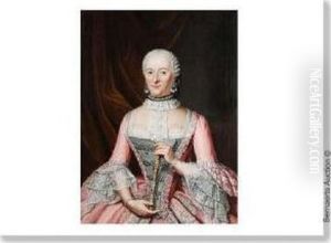 Portrait D'une Dame Noble A Eventail. by Tibout Regters