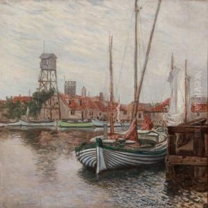 Summer Day At Dragor Harbour by Julius Christian Rehder