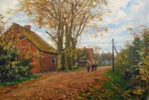 Dorfstrase Mit Kindern by Julius Christian Rehder