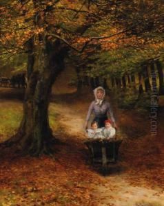 Along The Woodland Path by Julius Christian Rehder