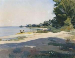 Elegantes Au Bord Du Lac by Alfred Rehfous