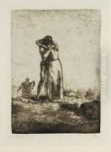 Sichumarmendes Paar by Walter Richard Rehn