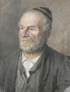 Brustbildnis Eines Bartigen Sennen Im Halbprofil. by Jean-Joseph Reichlen