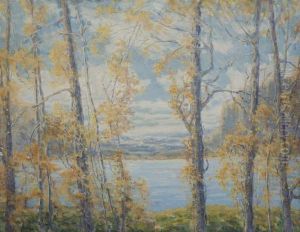 Wooded Lakeside by Josephine Lemos Reichmann