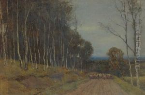 A Birch Wood Cullen by Archibald David Reid