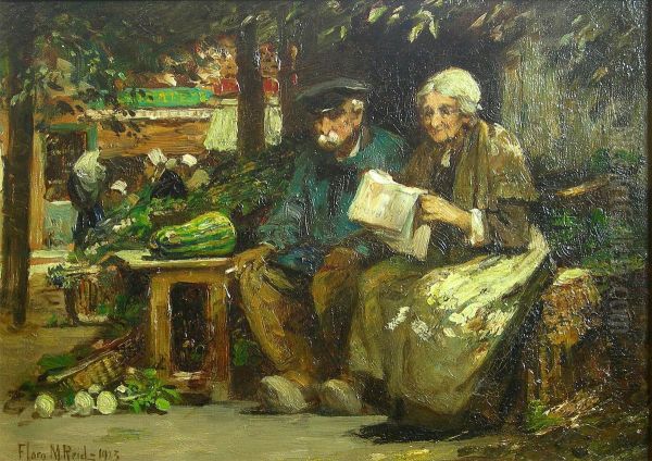 Reading The News (market Scene) - view 1