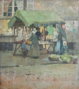 The Meat Market Quimperle by Flora MacDonald Reid