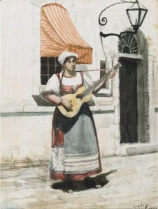 Street Singer by George Agnew Reid
