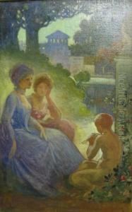 Pan And Two Ladies