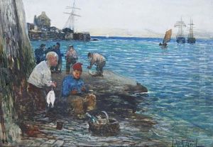 Sorting Fish On The Beach by John Robertson Reid
