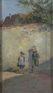 A Girl And An Urchin by Robert Payton Reid