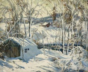 Houses In A Winter Landscape by Charles Reiffel