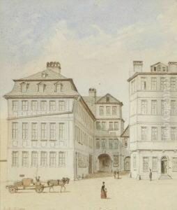 Alt-frankfurt - Blick Auf Das
"triersche Platzchen". by Karl Theodor Reiffenstein