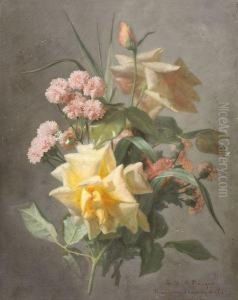 Roses Et Paquerettes by Jean Marie Reignier