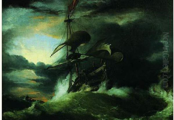 Navire Sur Une Mer Agitee - view 1
