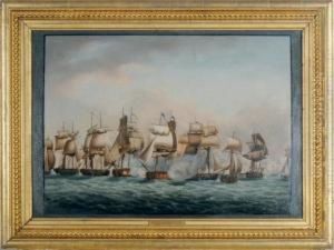 The Battle On Lake Erie by Hugh Reinagle