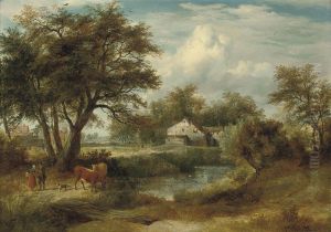 A Wooded River Landscape by Philip Reinagle