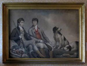 Gentlemen Out Shooting With A Gun Dog by Ramsay Richard Reinagle