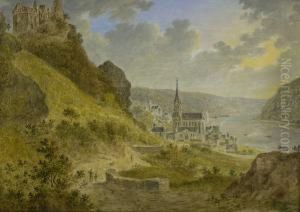 Blick Auf Oberwesel Und Die Schonburg