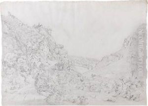 Blick Auf Dasalte Schloss Dornburg An Der Saale by Friedrich Chr. Reinermann