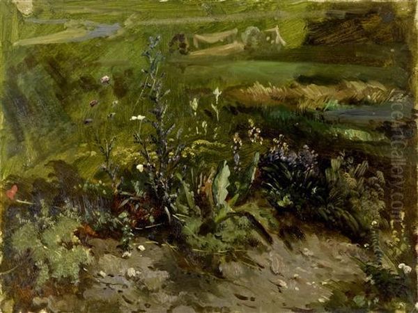 Landscape Study With Turf In The Foreground - view 1