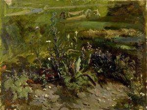 Landscape Study With Turf In The Foreground by Louis, Ludwig Reinhardt