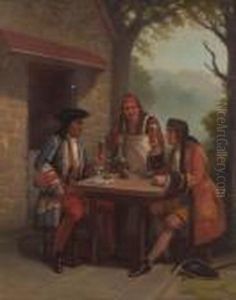 Gentlemen Raising Their Glasses