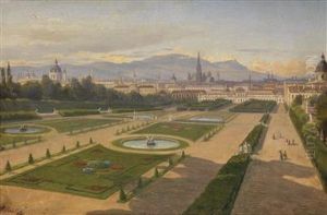View From Thegardens Of The Belvedere Over Vienna