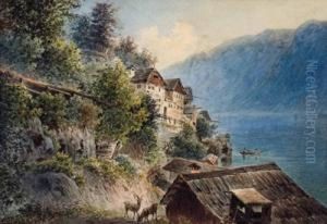 Hauser Am Hallstatter See by Friedrich Ii Reinhold