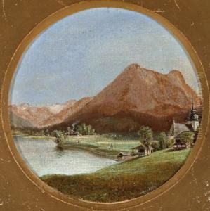 Motiv Aus Bad Aussee Mit Dem Dachstein by Gustav Reinhold