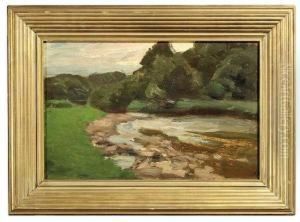 Swabian River Landscape In Summer by Otto Reiniger
