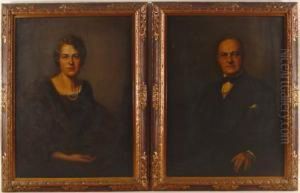 Pair Of Family Portraits by Maximilian Reinitz