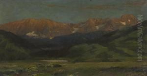 Gebirgslandschaft Im Abendlicht. by Carl Reiser