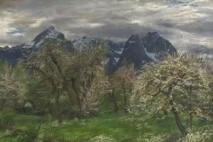 Fruhlingshafte Gebirgslandschaft
Mit Blick Auf Alp- Und Zugspitze. by Carl Reiser