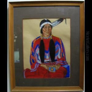 Only Child Pecunnie Girl Of Blackfoot Tribe by Winold Reiss