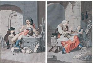 Scene Villageoises by Joseph Reiter