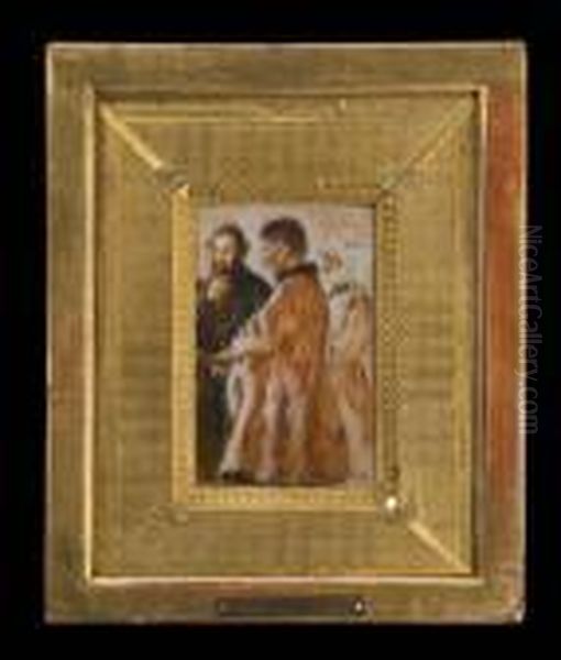 Dreiergruppe Mit Rabbiner - view 1